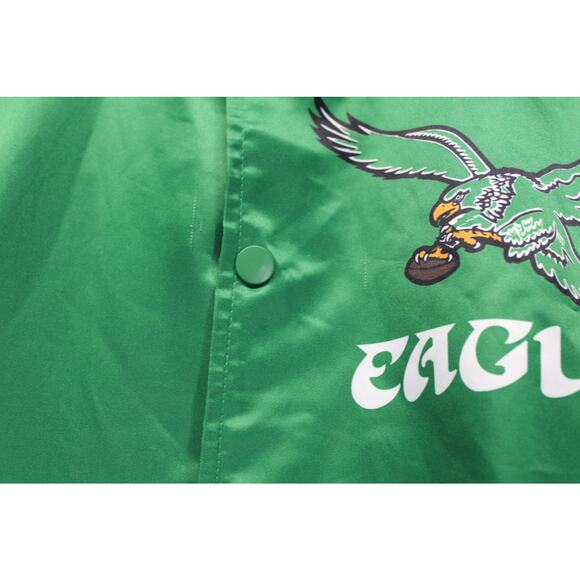 Men's Small Chalk Line Kelly Green Philadelphia Eagles Satin Jacket - Picture 5 of 6